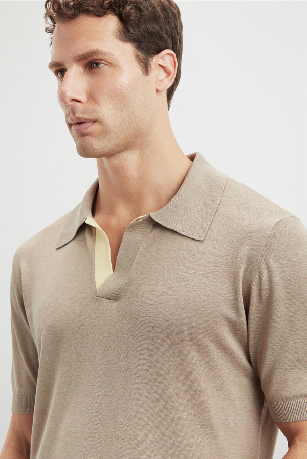 Knitted polo in silk and linen - Pal Zileri shop online