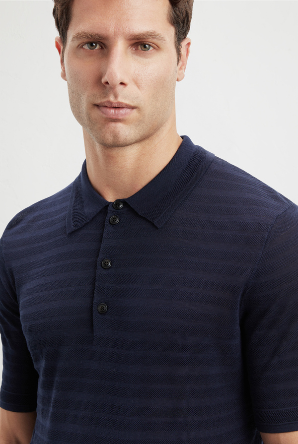 Knitted polo in cotton silk and lyocell - Pal Zileri shop online