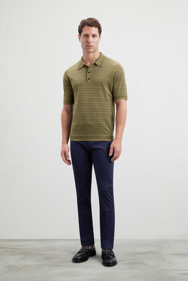 Knitted polo in cotton silk and lyocell - Pal Zileri shop online