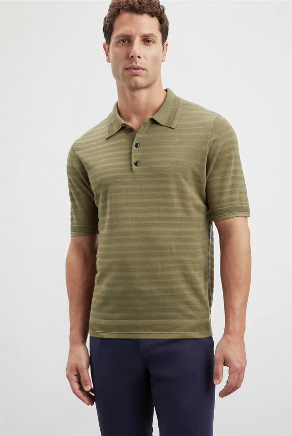 Knitted polo in cotton silk and lyocell - Pal Zileri shop online