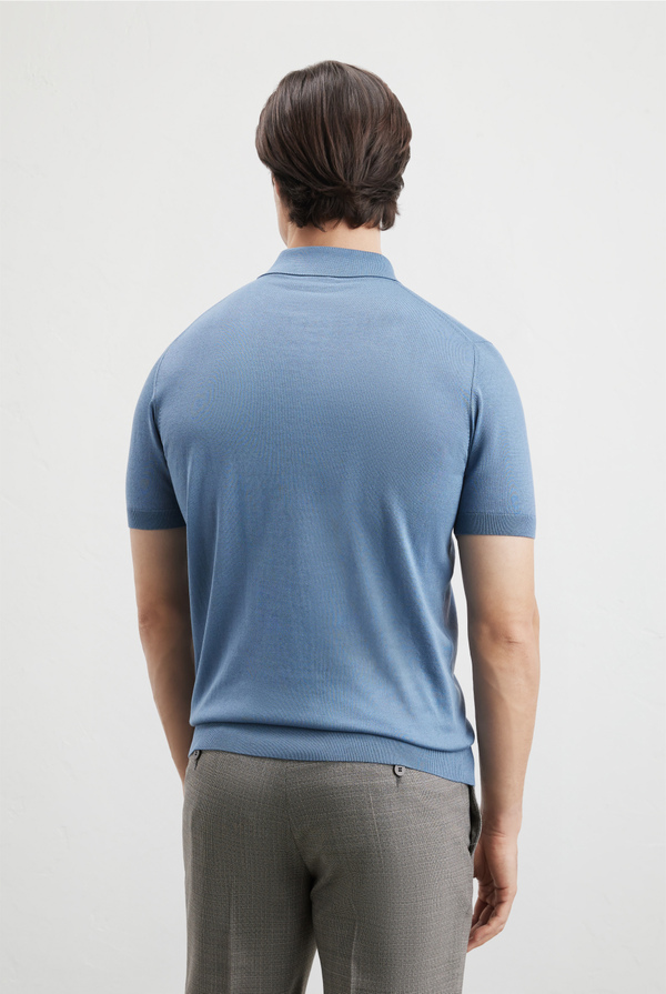 Knitted polo in silk and cotton - Pal Zileri shop online