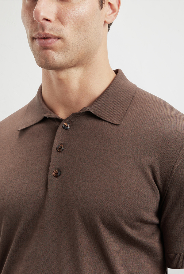Knitted polo in silk and cotton - Pal Zileri shop online