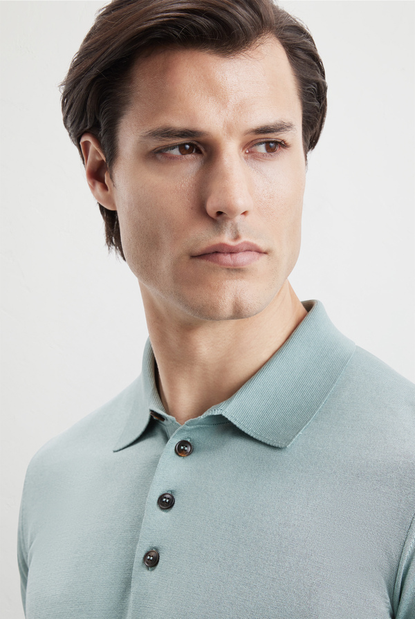 Knitted polo in silk and cotton - Pal Zileri shop online