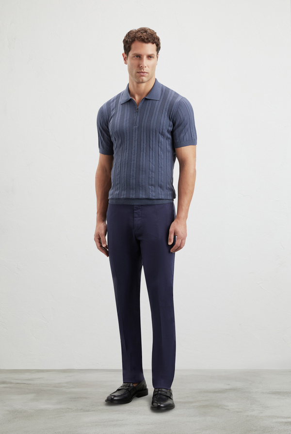 Knitted striped polo in cotton - Pal Zileri shop online
