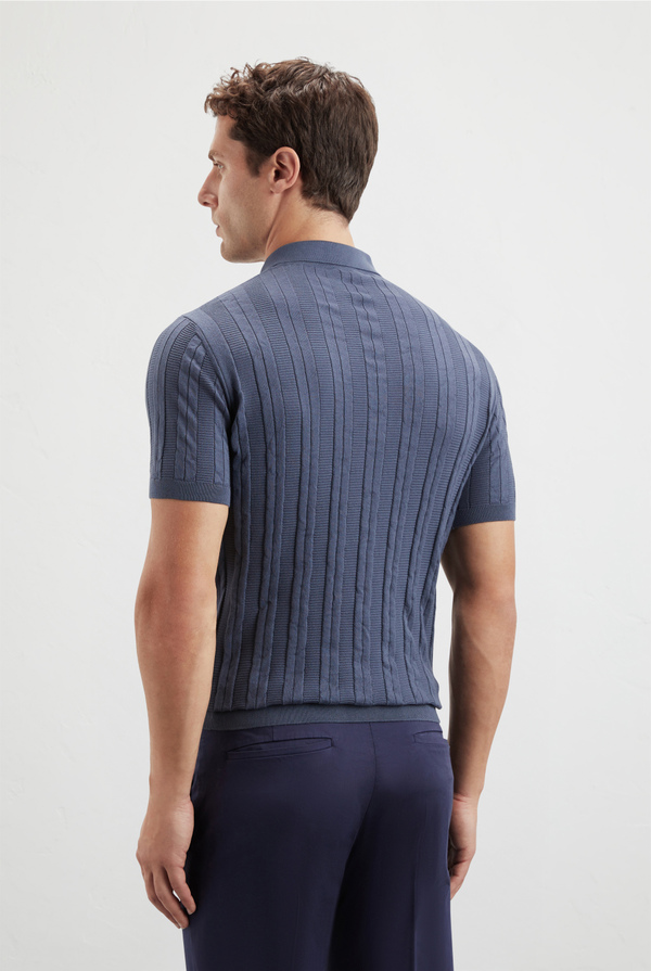 Knitted striped polo in cotton - Pal Zileri shop online