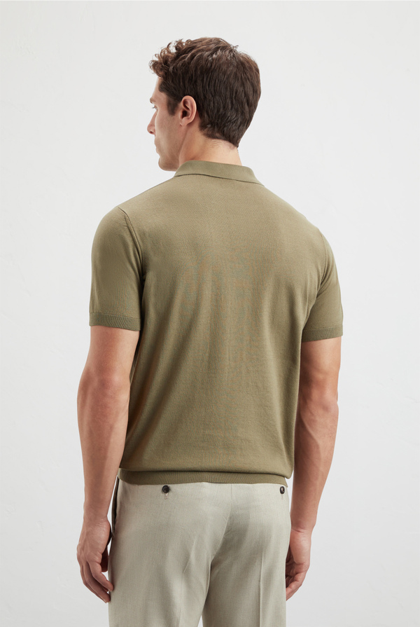 Knitted short sleeves polo in pure cotton - Pal Zileri shop online