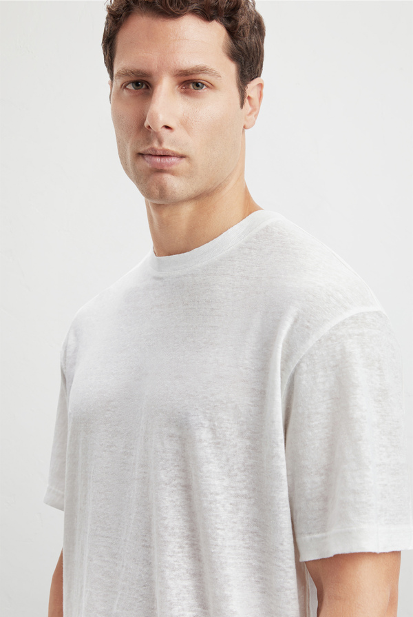 Tshirt in jersey linen - Pal Zileri shop online