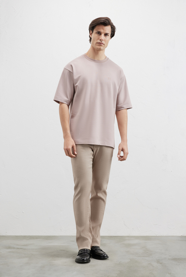 Relaxed fit tshirt in stretch cotton and modal - Pal Zileri shop online