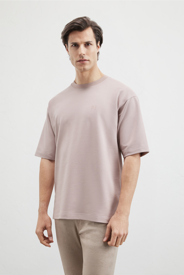 Relaxed fit tshirt in stretch cotton and modal - Pal Zileri shop online