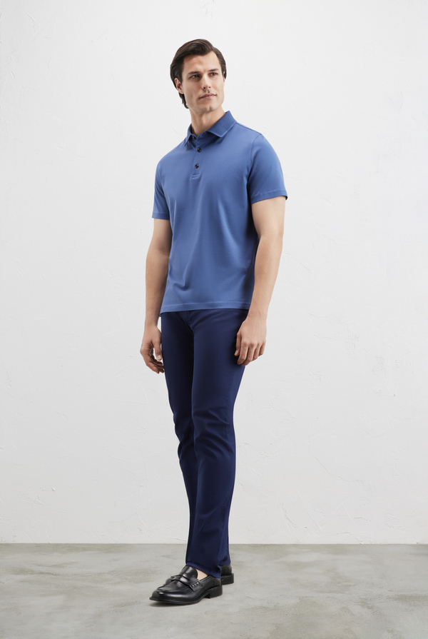 Jersey polo in mercerized cotton - Pal Zileri shop online