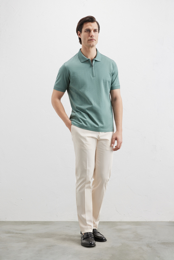Polo with jacquard PZ all over - Pal Zileri shop online