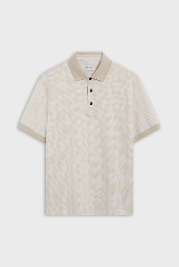 Jersey polo in jacquard cotton - Pal Zileri shop online