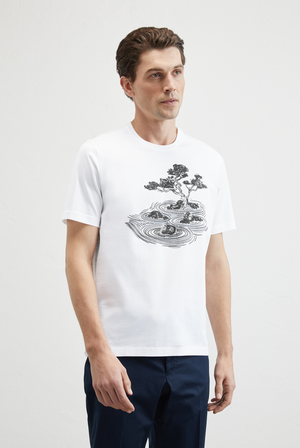 Printed cotton T-shirt - Pal Zileri shop online