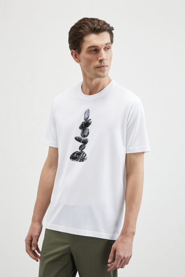 Printed cotton T-shirt - Pal Zileri shop online