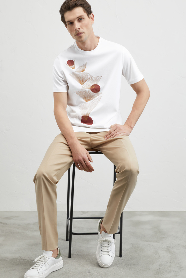 Printed cotton T-shirt - Pal Zileri shop online