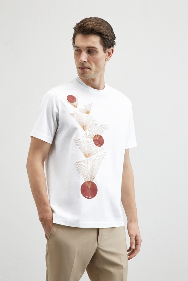Printed cotton T-shirt - Pal Zileri shop online