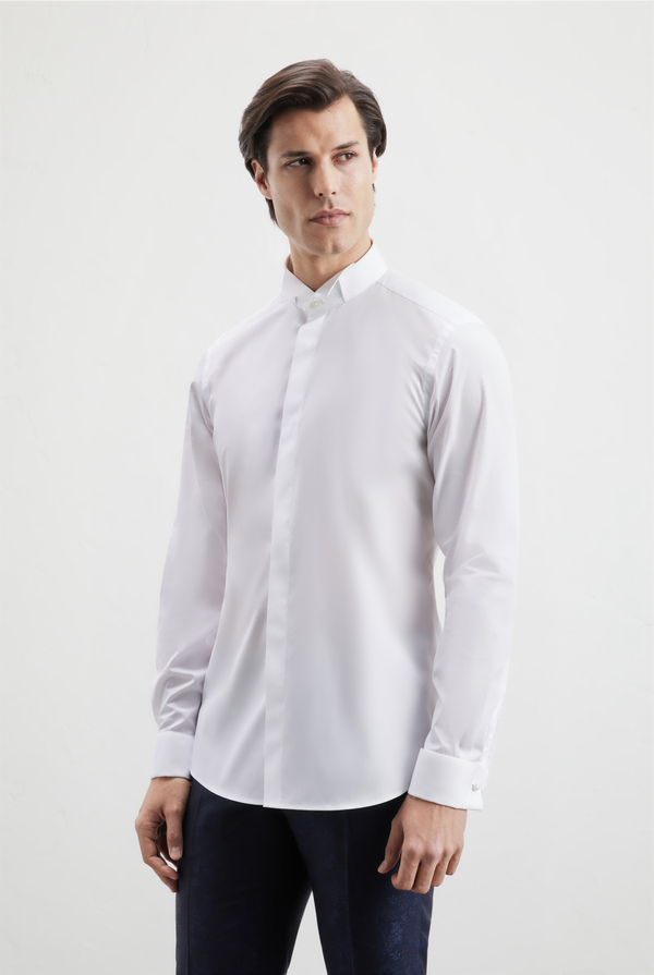 Wing collar shirt in cotton - Pal Zileri shop online