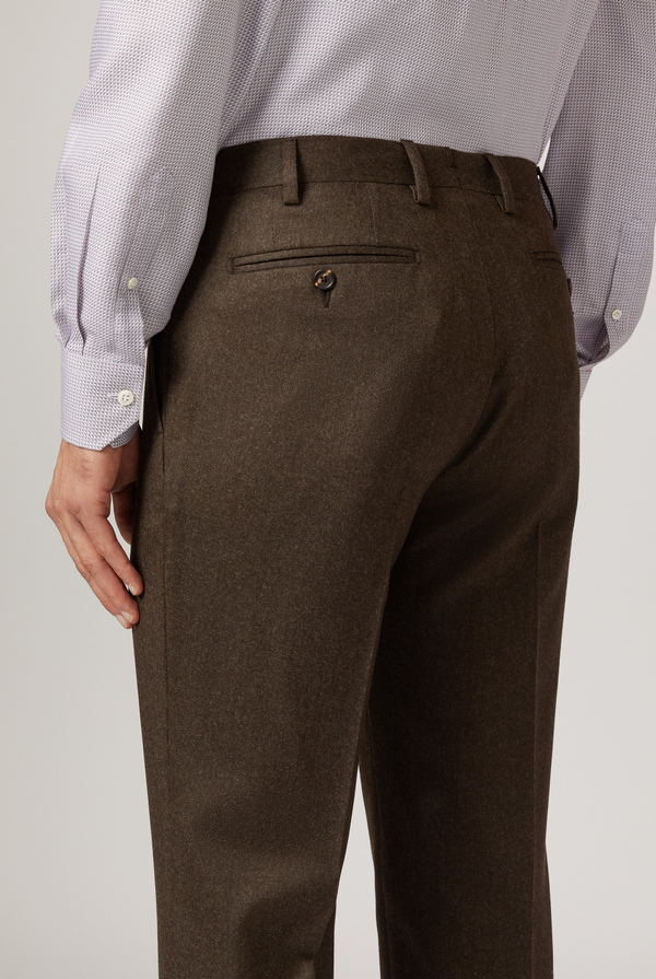 Flat front trousers in twill wool - Pal Zileri shop online