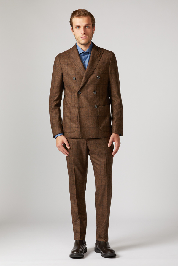 Brera double breasted suit with Prince of Wales motif - Pal Zileri shop online