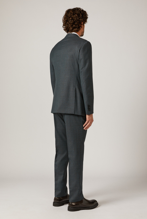 Vicena 2 pieces suit in stretch wool with microdesign motif - Pal Zileri shop online