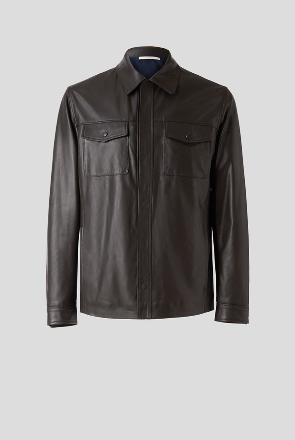 Leather overshirt with slight padding - Pal Zileri shop online
