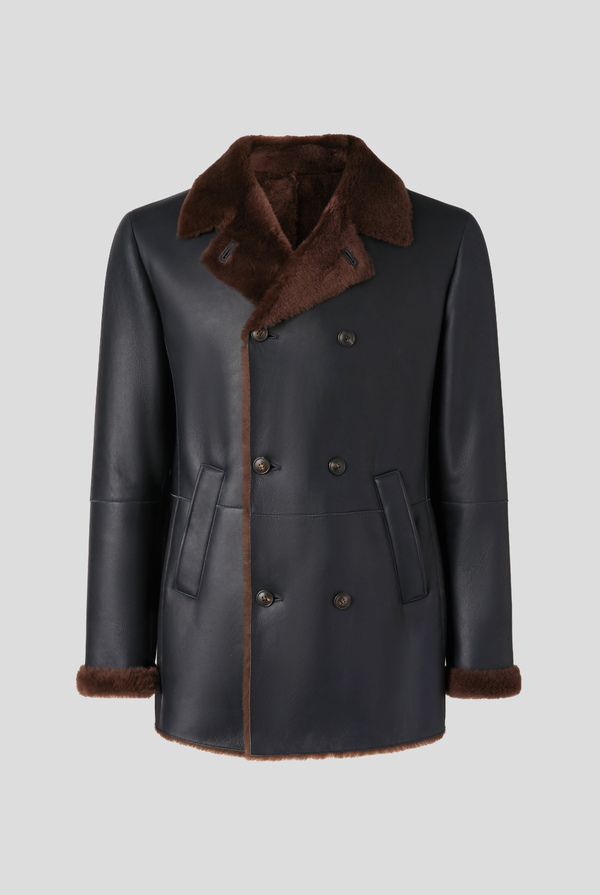 Shearling Pea Coat with contrasting details - Pal Zileri shop online