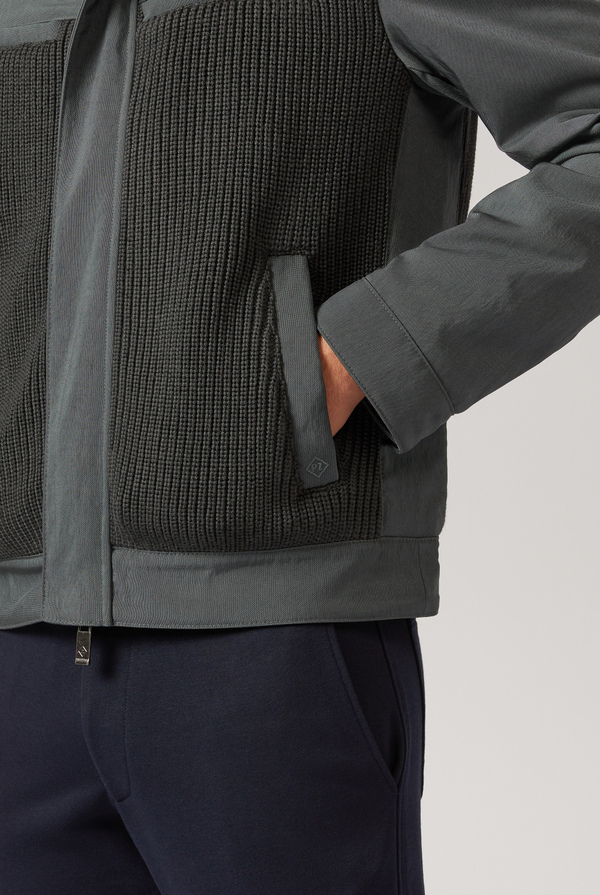 Blouson con dettagli in maglia e chiusura zip - Pal Zileri shop online