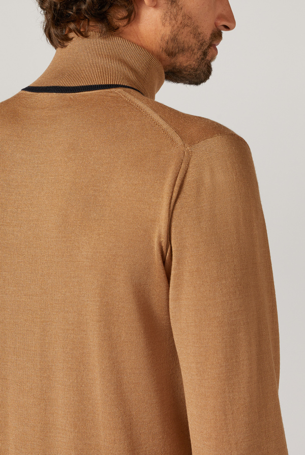 Turtleneck in wool and silk with details - Pal Zileri shop online