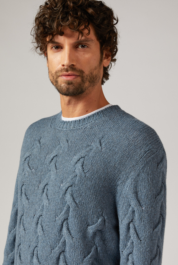 Maglia girocollo in lana intrecciata - Pal Zileri shop online