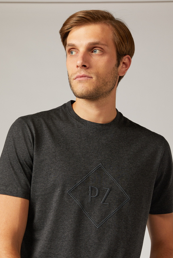 T-shirt in jersey di cotone mercerizzato con monogramma - Pal Zileri shop online