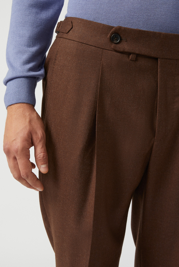 Pleated trousers in stretch wool - Pal Zileri shop online