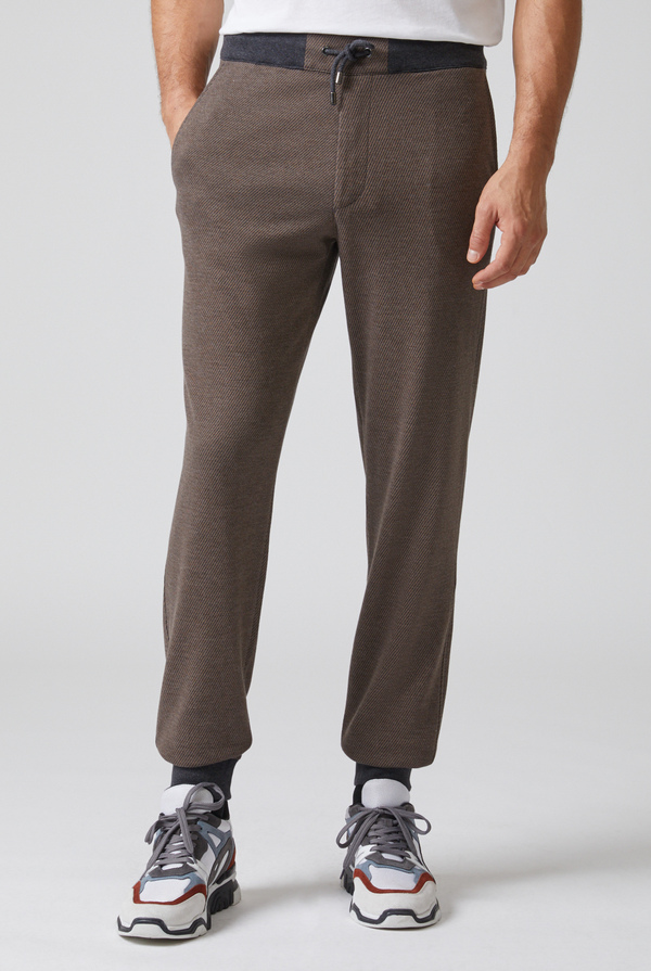 Pantaloni in felpa in cotone jacquard - Pal Zileri shop online