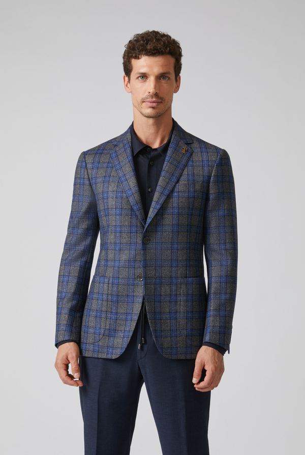 Key blazer in pure wool with Prince of Wales motif - Pal Zileri shop online