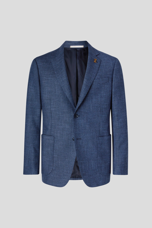 Key blazer in wool, bamboo and cashmere with Pied de Poule motif - Pal Zileri shop online