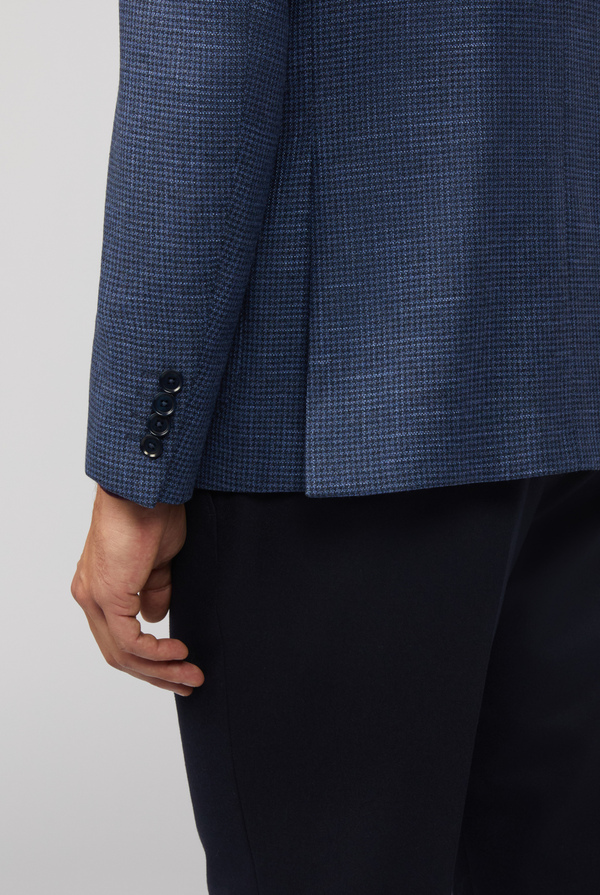 Key blazer in wool, bamboo and cashmere with Pied de Poule motif - Pal Zileri shop online