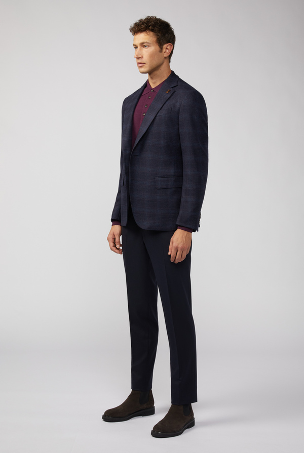 Tailored blazer in pure wool with Prince of Wales motif - Pal Zileri shop online
