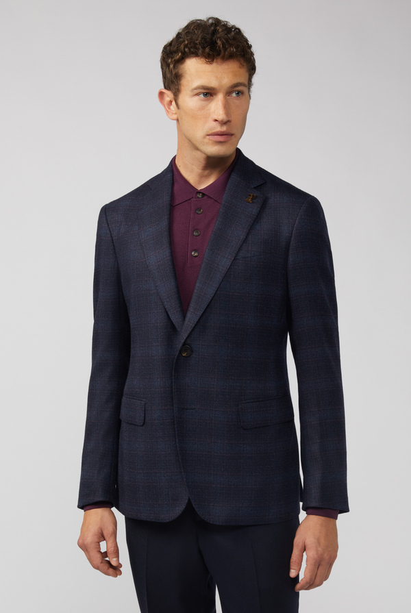 Tailored blazer in pure wool with Prince of Wales motif - Pal Zileri shop online