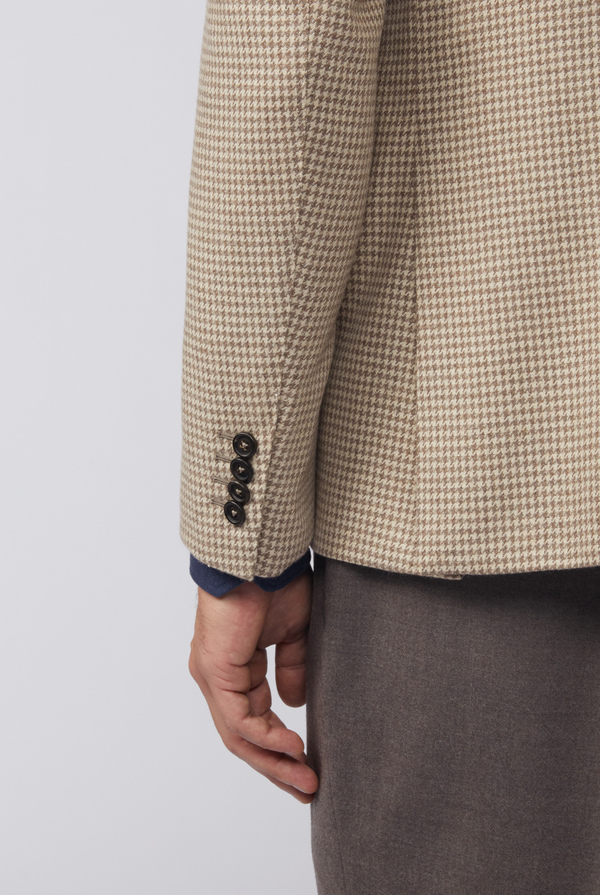 Tailored blazer in pure cashmere with Pied de Poule motif - Pal Zileri shop online