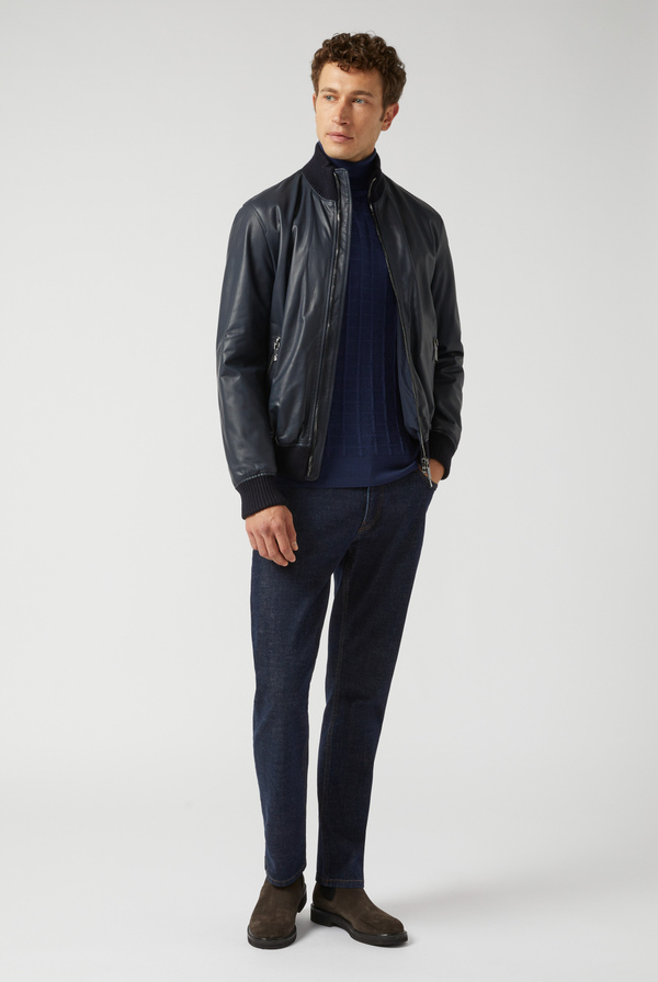 Varsity Jacket in nappa leather - Pal Zileri shop online