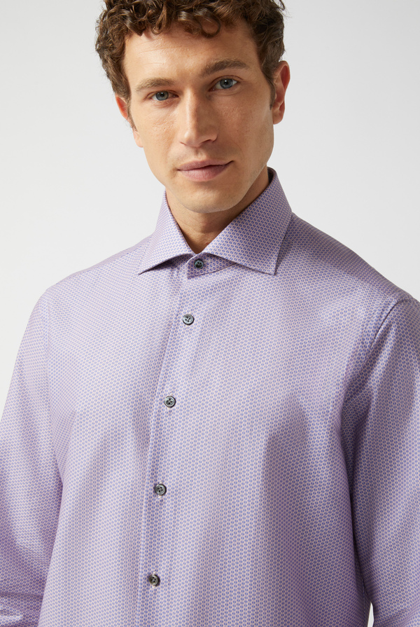 Printed shirt in stretch cotton - Pal Zileri shop online