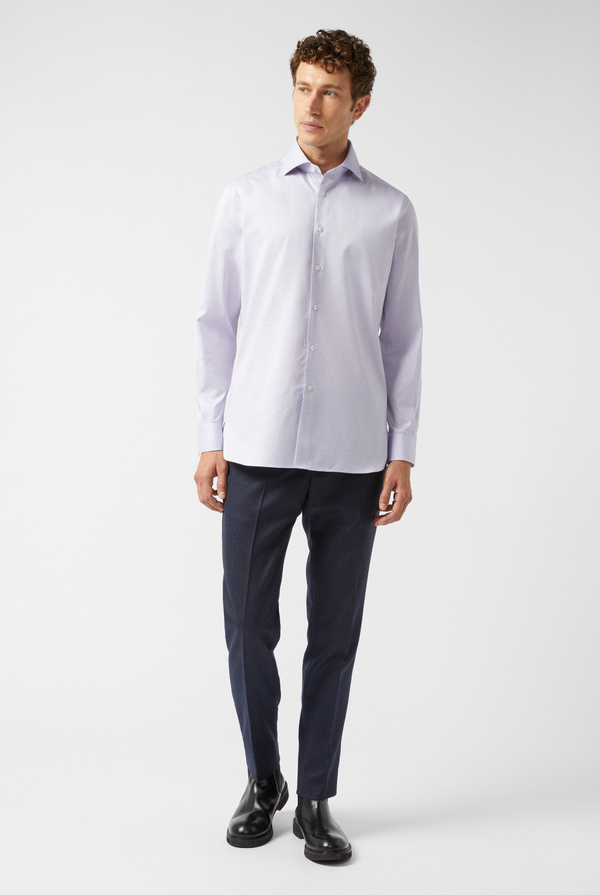 Wrinkle-free shirt with micro-pattern - Pal Zileri shop online