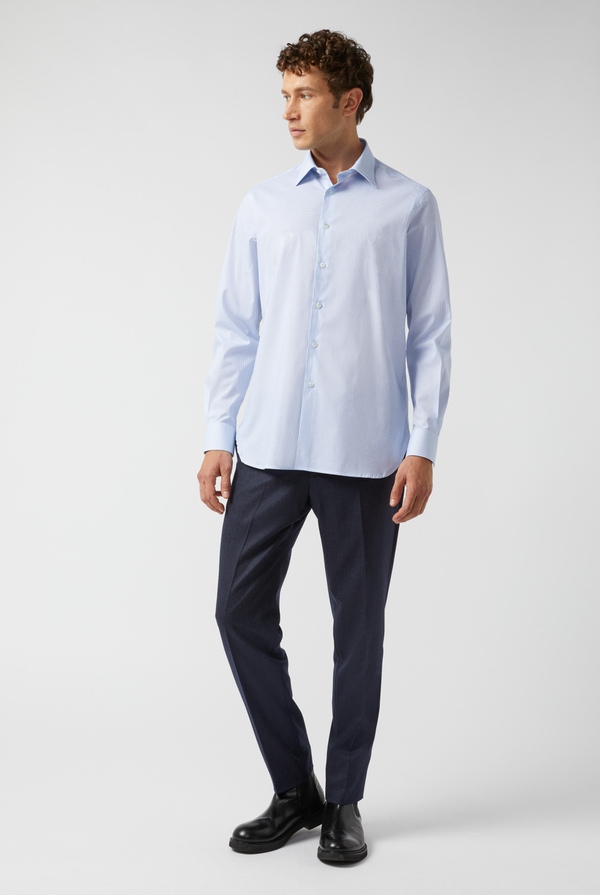 Shirt in cotton with Pied de Poule motif - Pal Zileri shop online