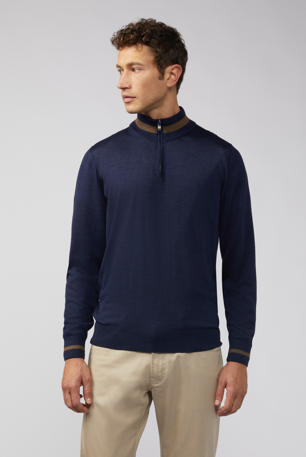 Half-neck sweater in wool and silk - Pal Zileri shop online