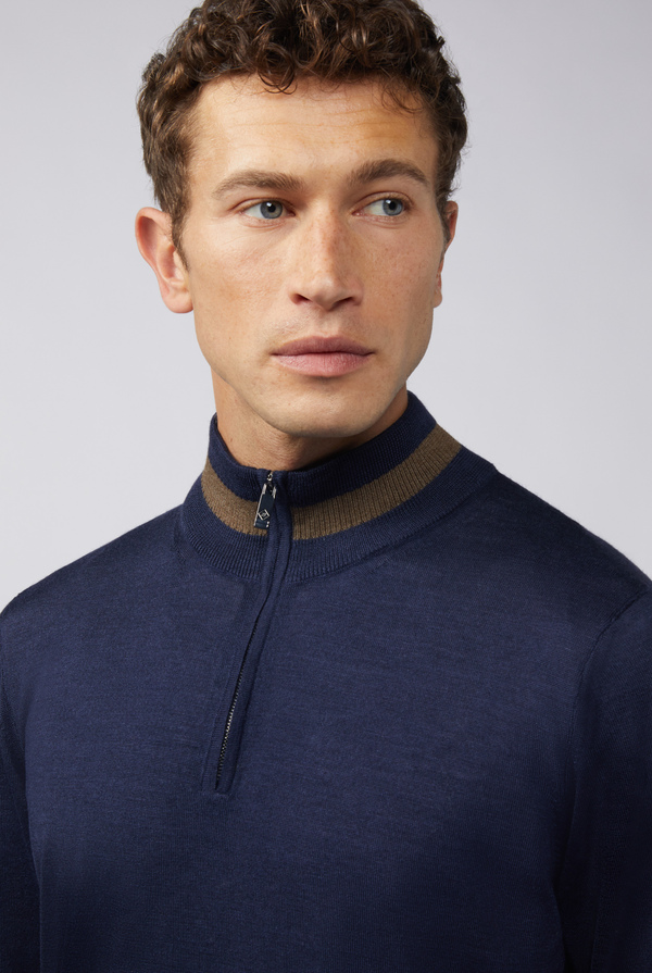 Half-neck sweater in wool and silk - Pal Zileri shop online