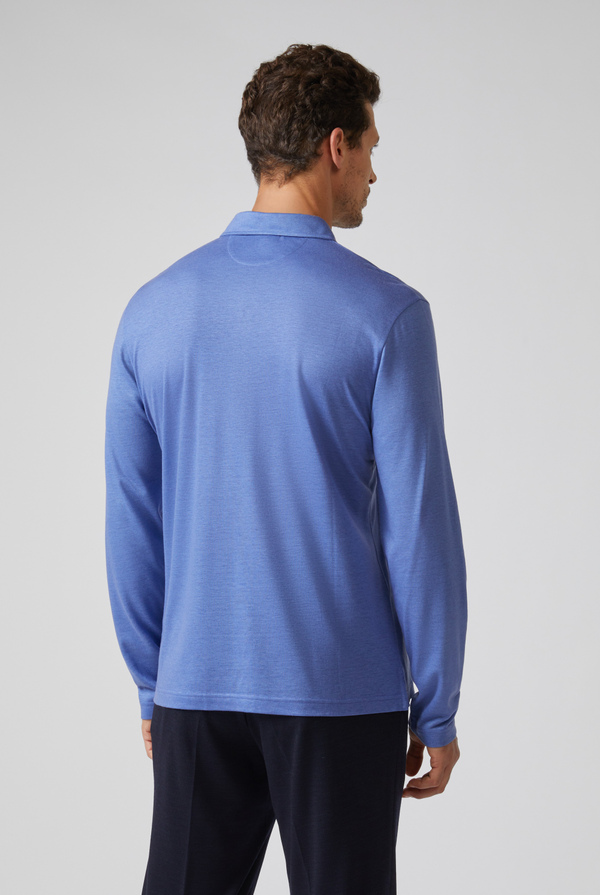 Long-sleeves polo in tencel and wool - Pal Zileri shop online