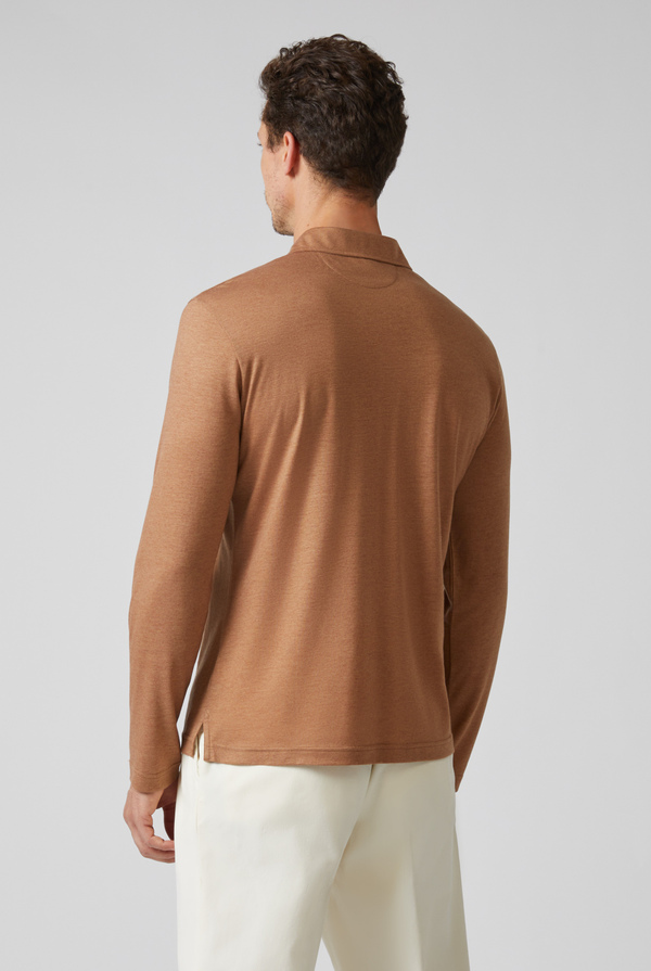 Long-sleeves polo in tencel and wool - Pal Zileri shop online