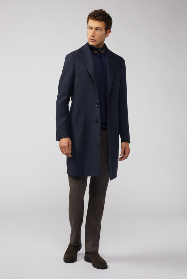 Coat in technical wool with buttons - Pal Zileri shop online