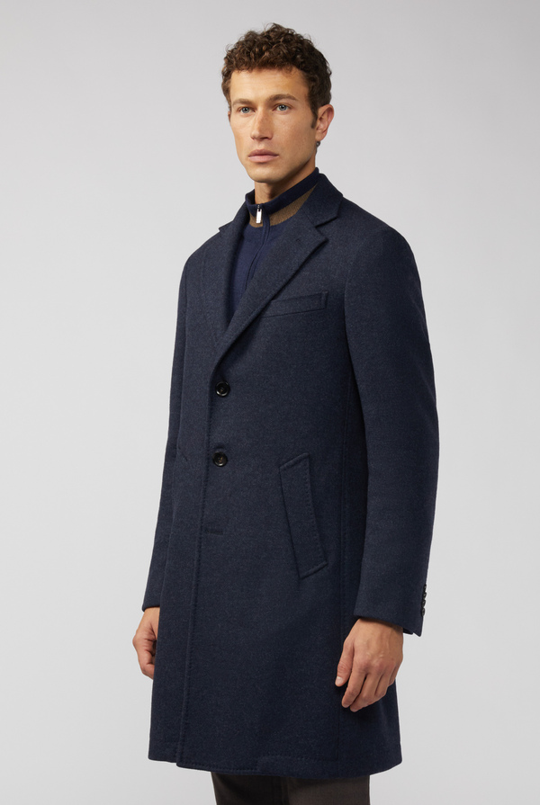 Coat in technical wool with buttons - Pal Zileri shop online