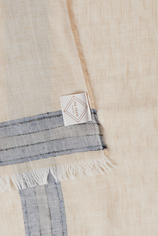 Striped scarf in linen, modal and silk - Pal Zileri shop online