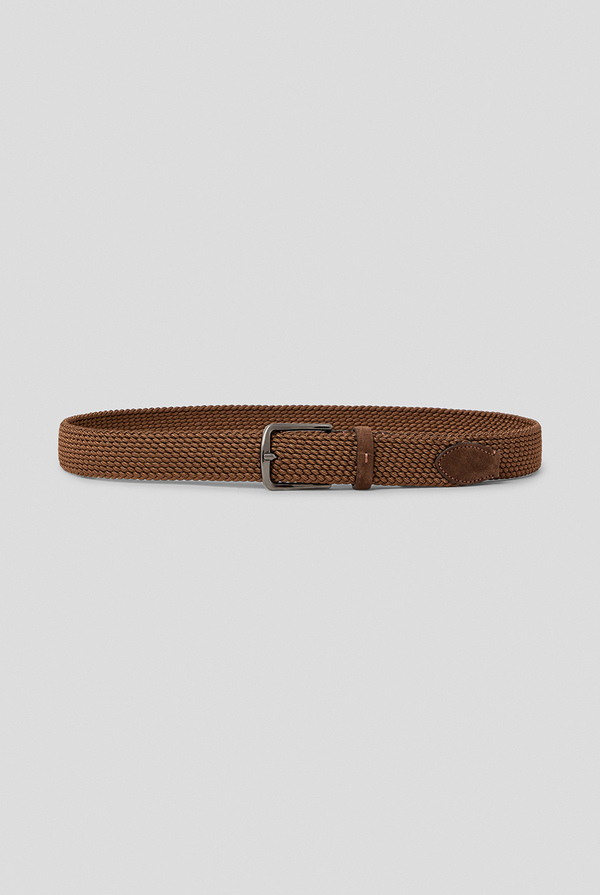 Cintura elastica intrecciata in cotone e viscosa - Pal Zileri shop online